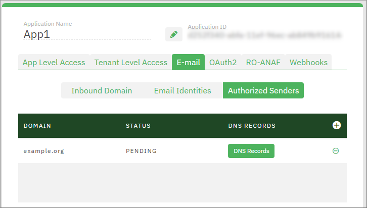 Pending domain identity