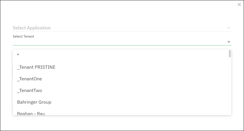 Choose the asterisk in the tenant list