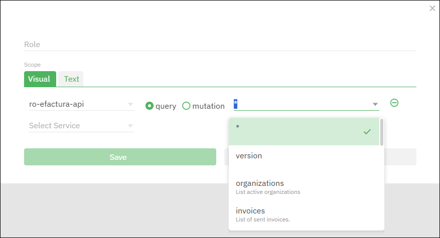 Resolver list in the scope editor