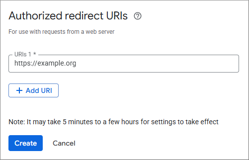 Redirect URI
