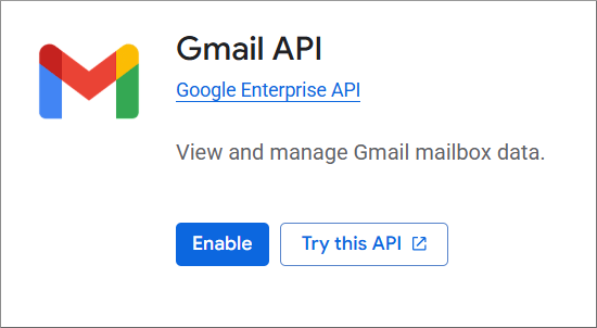 Enable Gmail API