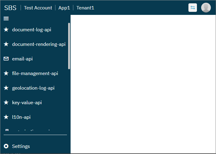 Current account, application, and tenant