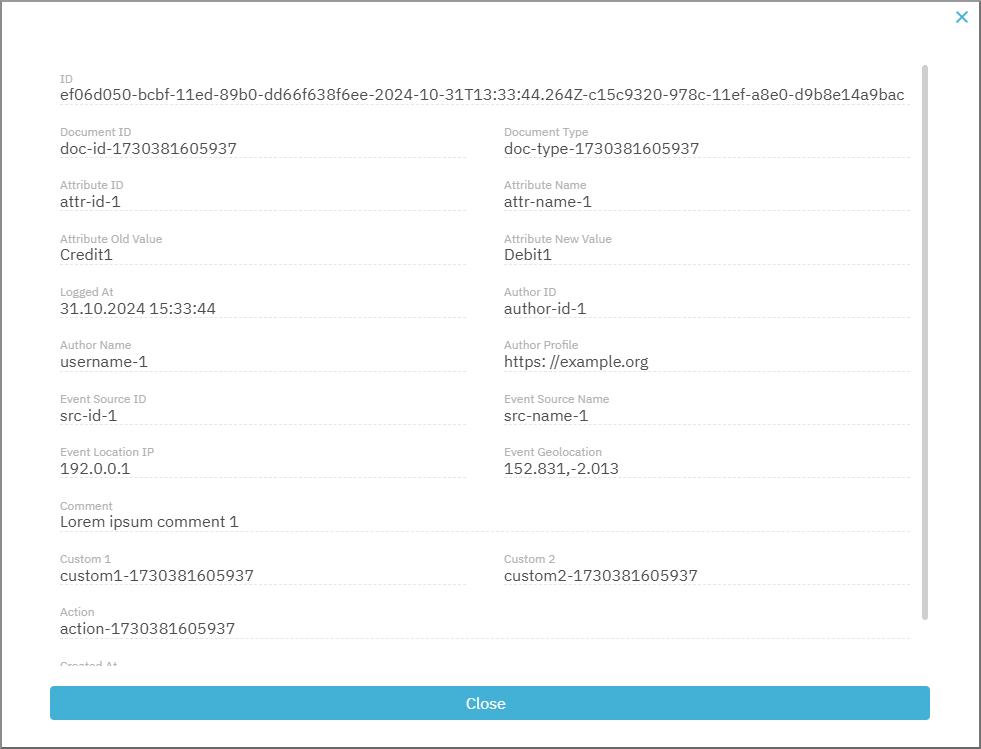 Log Details Dialog Box