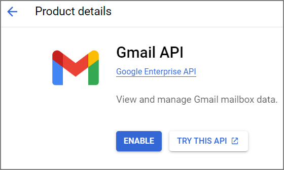 Enable Gmail API