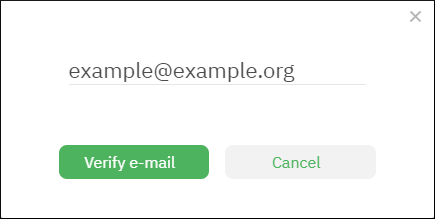 Add email identity dialog box